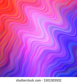 Light Blue, Red vector pattern with lines. Brand new colorful illustration with bent lines. Pattern for booklets, leaflets.