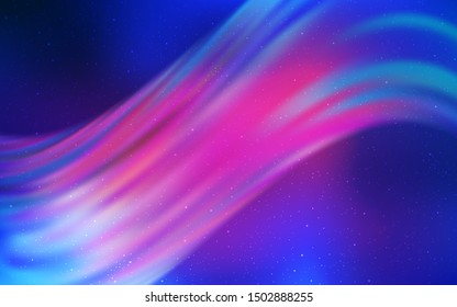 Light Blue, Red vector pattern with night sky stars. Modern abstract illustration with Big Dipper stars. Smart design for your business advert.