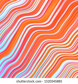 Light Blue, Red vector pattern with curves. Abstract gradient illustration with wry lines. Template for cellphones.