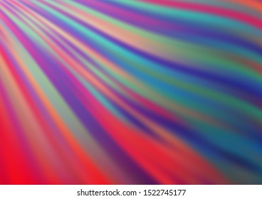 Light Blue, Red vector pattern with lines, ovals. Shining crooked illustration in marble style. The best blurred design for your business.