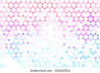Light Blue, Red vector pattern with wry lines. Colorful illustration in abstract style with gradient. Colorful wave pattern for your design.