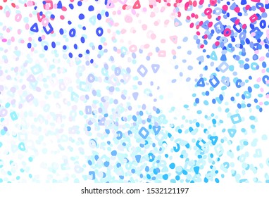 Light Blue, Red vector pattern with random forms. Simple colorful illustration with abstract gradient shapes. Best smart design for your business.