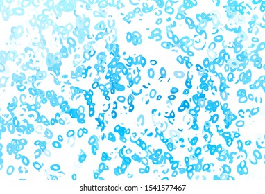 Light Blue, Red vector pattern with spheres. Blurred bubbles on abstract background with colorful gradient. Design for posters, banners.