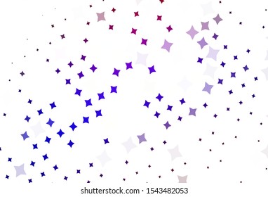 Light Blue, Red vector pattern with christmas stars. Modern geometrical abstract illustration with stars. Pattern for futuristic ad, booklets.