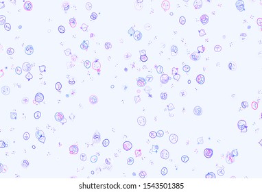 Light Blue, Red vector pattern with fresh ingredients. Beautiful colorful illustration with food in doodle style. Pattern for menu of cafes, bars, restaurants.