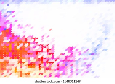 Light Blue, Red vector pattern with spheres. Illustration with set of shining colorful abstract circles. Pattern for ads, leaflets.