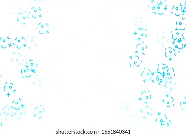 Light Blue, Red vector pattern with Digit symbols. Shining colorful illustration with isolated Digit signs. Smart design for university advert.
