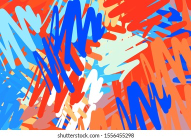 Light Blue, Red vector pattern with sharp lines. Modern geometrical abstract illustration with Lines. Pattern for ad, booklets, leaflets.