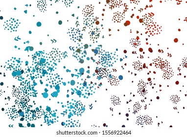 Light Blue, Red vector pattern with random forms. Modern abstract illustration with colorful random forms. Best smart design for your business.