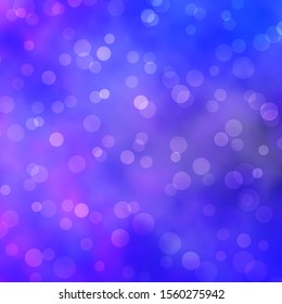 Light Blue, Red vector pattern with spheres. Abstract colorful disks on simple gradient background. Pattern for business ads.