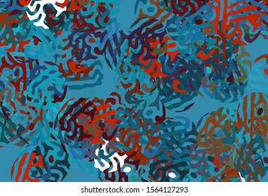 Light Blue, Red vector pattern with random forms. Modern abstract illustration with colorful random forms. Background for a cell phone.