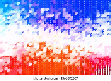 Light Blue, Red vector pattern with spheres. Beautiful colored illustration with blurred circles in nature style. Design for your business advert.