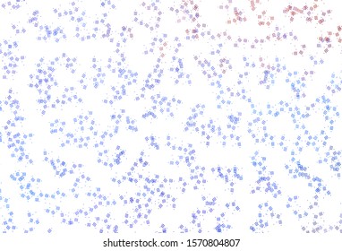 Light Blue, Red vector pattern with sharp lines, dots. Glitter abstract illustration with colorful sticks. Smart design for your business advert.