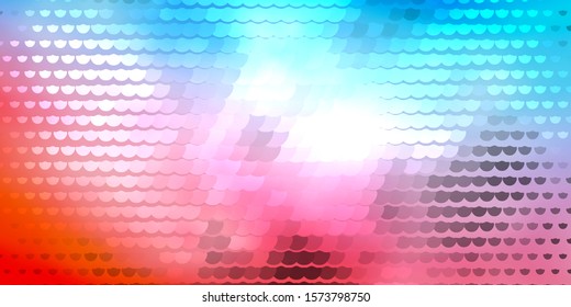 Light Blue, Red vector pattern with circles. Abstract illustration with colorful spots in nature style. Pattern for business ads.