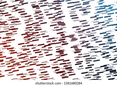 Light Blue, Red vector pattern with narrow lines. Glitter abstract illustration with colored sticks. Backdrop for TV commercials.
