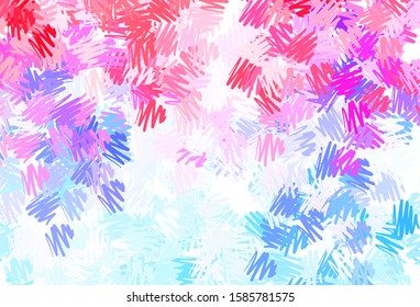 Light Blue, Red vector pattern with sharp lines. Blurred decorative design in simple style with lines. Best design for your ad, poster, banner.