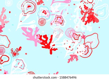 Light Blue, Red vector pattern with random forms. Colorful chaotic forms with gradient in modern style. Simple design for your web site.