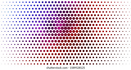 Light Blue, Red vector pattern with spheres. Colorful illustration with gradient dots in nature style. Design for your commercials.