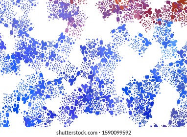 Light Blue, Red vector pattern with random forms. Illustration with colorful gradient shapes in abstract style. Background for a cell phone.
