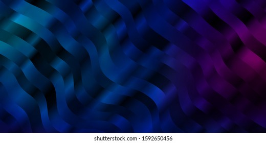 Light Blue, Red vector pattern with wry lines. Colorful illustration in abstract style with bent lines. Pattern for business booklets, leaflets