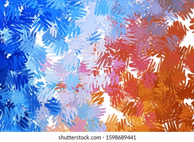 Light Blue, Red vector pattern with sharp lines. Colorful shining illustration with lines on abstract template. Pattern for your busines websites.
