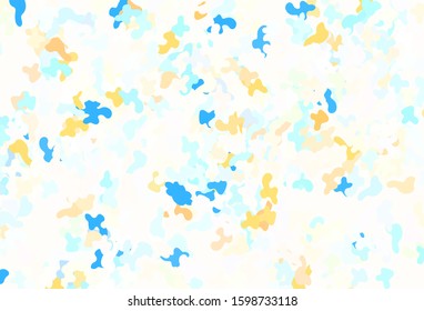 Light Blue, Red vector pattern with random forms. Decorative design in abstract style with random forms. Simple design for your web site.