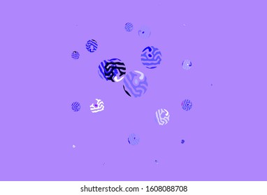 Light Blue, Red vector pattern with spheres. Abstract illustration with colored bubbles in nature style. Design for poster, banner of websites.