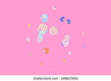 Light Blue, Red vector pattern with spheres. Beautiful colored illustration with blurred circles in nature style. New template for your brand book.