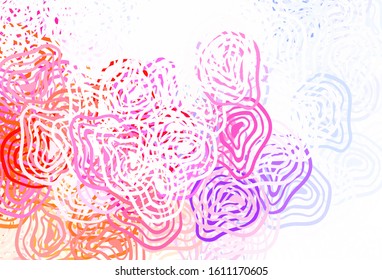 Light Blue, Red vector pattern with random forms. Colorful chaotic forms with gradient in modern style. Simple design for your web site.