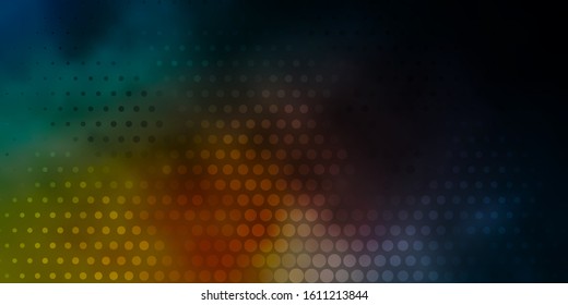 Light Blue, Red vector pattern with spheres. Colorful illustration with gradient dots in nature style. Pattern for websites.