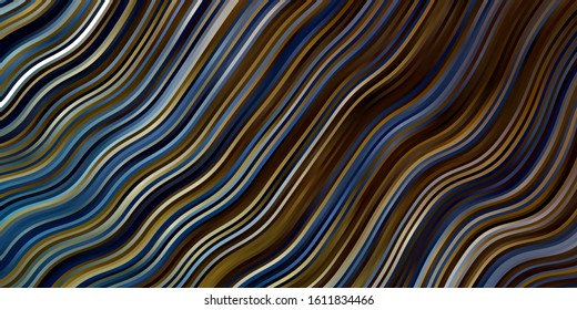 Light Blue, Red vector pattern with curved lines. Illustration in abstract style with gradient curved.  Template for your UI design.