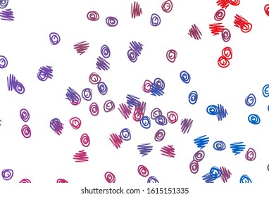 Light Blue, Red vector pattern with spheres. Blurred bubbles on abstract background with colorful gradient. Pattern for beautiful websites.