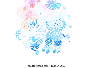 Light Blue, Red vector pattern with random forms. Modern abstract illustration with colorful random forms. Elegant design for wallpapers.