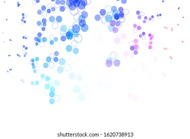 Light Blue, Red vector pattern with spheres. Modern abstract illustration with colorful water drops. New template for your brand book.