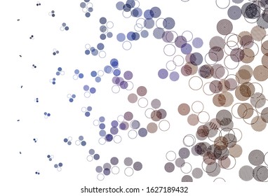 Light Blue, Red vector pattern with spheres. Illustration with set of shining colorful abstract circles. New template for your brand book.