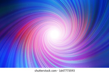 Light Blue, Red vector pattern with night sky stars. Blurred decorative design in simple style with galaxy stars. Pattern for futuristic ad, booklets.