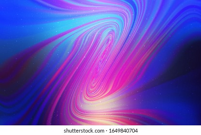 Light Blue, Red vector pattern with night sky stars. Shining illustration with sky stars on abstract template. Smart design for your business advert.