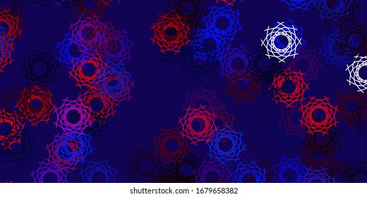 Light Blue, Red vector pattern with abstract shapes. Modern abstract illustration with gradient random forms. Simple illustration for your web site.