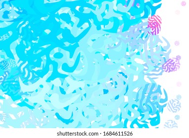 Light Blue, Red vector pattern with random forms. Simple colorful illustration with abstract gradient shapes. Background for a cell phone.