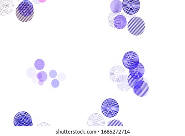 Light Blue, Red vector pattern with spheres. Glitter abstract illustration with blurred drops of rain. Pattern for beautiful websites.