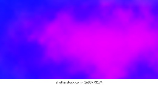 Light Blue, Red vector pattern with clouds. Shining illustration with abstract gradient clouds. Beautiful layout for uidesign.