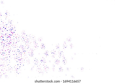 Light Blue, Red vector pattern with spheres. Glitter abstract illustration with blurred drops of rain. Design for your business advert.