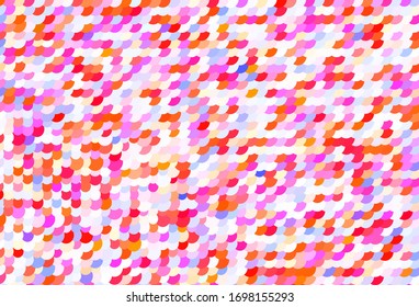 Light Blue, Red vector pattern with spheres. Illustration with set of shining colorful abstract circles. Pattern for ads, leaflets.