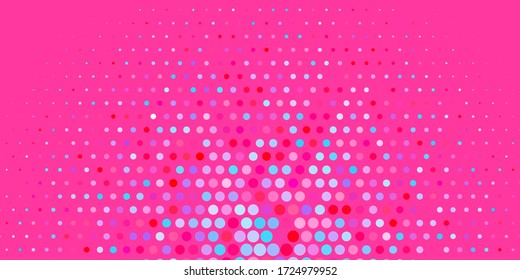 Light Blue, Red vector pattern with circles. Modern abstract illustration with colorful circle shapes. Pattern for business ads.