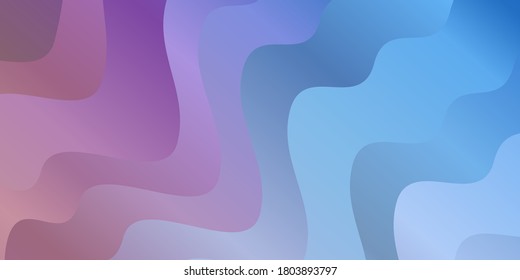 Light Blue, Red vector pattern with wry lines. Colorful illustration in circular style with lines. Pattern for websites, landing pages.