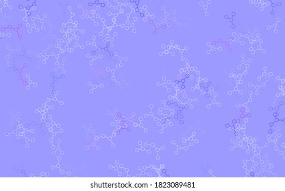 Light Blue, Red vector pattern with artificial intelligence network. Abstract illustration with links and dots of AI. Pattern for science, futuristic designs.