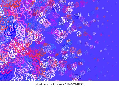 Light Blue, Red vector pattern with random forms. Simple colorful illustration with abstract gradient shapes. Elegant design for wallpapers.