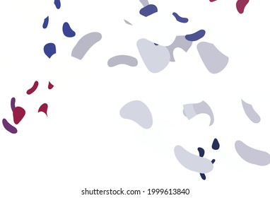 Light blue, red vector pattern with chaotic shapes. Colorful chaotic forms with gradient in modern style. Simple design for your web site.