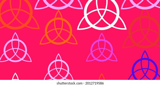 Light Blue, Red vector pattern with magic elements. Illustration with magical signs of spiritual power. Background for esoteric, mystic designs.