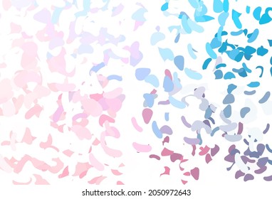 Light Blue, Red vector pattern with chaotic shapes. Illustration with colorful gradient shapes in abstract style. Modern design for your business card.